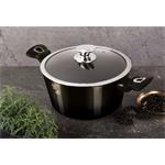 BerlingerHaus Kastról s mramorovým povrchom Shiny Black Collection 2 pokrievky, 28 cm