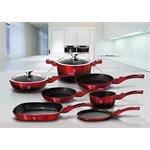 BerlingerHaus Kastról s pokrievkou s mramorovým povrchom Black Burgundy Metallic Line, 24 cm