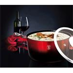 BerlingerHaus Kastról s pokrievkou s mramorovým povrchom Black Burgundy Metallic Line, 24 cm