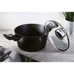 BerlingerHaus Kastról s pokrievkou s mramorovým povrchom Black Silver Collection, 20 cm