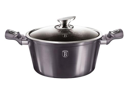 BerlingerHaus Kastról s pokrievkou s mramorovým povrchom Carbon PRO Line, 30 cm