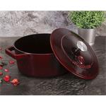 BerlingerHaus Litinový pekáč s poklicí se smaltovaným povrchem Burgundy Line, 24 cm