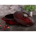 BerlingerHaus Litinový pekáč s poklicí se smaltovaným povrchem poklicí Burgundy Line, 26 cm
