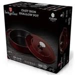 BerlingerHaus Litinový pekáč s poklicí se smaltovaným povrchem poklicí Burgundy Line, 26 cm