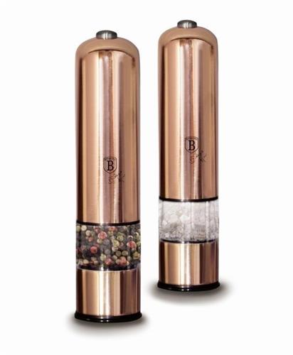 BerlingerHaus Mlýnek na pepř a sůl elektrický Rosegold Metallic Line, 2 ks