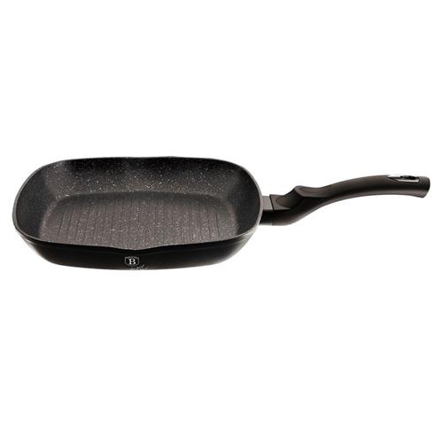 BerlingerHaus Pánev grilovací s mramorovým povrchem  Black Silver Collection, 28 cm