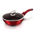 BerlingerHaus Pánev hluboká s mramorovým povrchem a poklicí Burgundy Metallic Line, 24 cm
