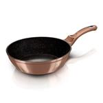 BerlingerHaus Pánev hluboká s mramorovým povrchem a poklicí Rosegold Metallic Line, 24 cm