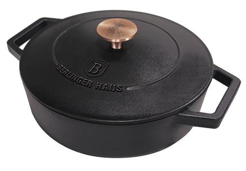BerlingerHaus Pekáč litinový s poklicí Black Rose Collection, 26 cm