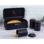 BerlingerHaus Sada 4 boxov na chlieb a potraviny Black Silver Collection