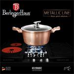 BerlingerHaus Sada nádobí s mramorovým povrchem Rosegold Metallic Line, 11 ks