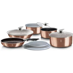 BerlingerHaus Sada nádobí s odnímatelnou rukojetí 12 ks Rosegold Metallic Line