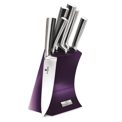 BerlingerHaus Sada nožů ve stojanu 6 ks nerez Royal Purple Metallic Line