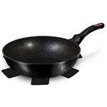BerlingerHaus WOK panvica s mramorovým povrchom Black Rose Collection, 28 cm