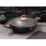 BerlingerHaus WOK panvica s pokrievkou Black Rose Collection, 30 cm