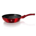 BerlingerHaus WOK s mramorovým povrchom Burgundy Metallic Line, 28 cm
