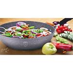 BerlingerHaus WOK s mramorovým povrchom Gray Stone Touch Line, 28 cm