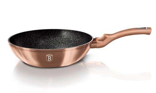 BerlingerHaus WOK s mramorovým povrchom Rosegold Metallic Line, 28 cm