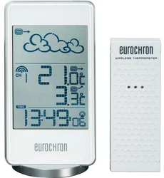Bezdrátová meteostanice Eurochron EFWS 91 i, TE368NL+TS01, 30 m, bílá