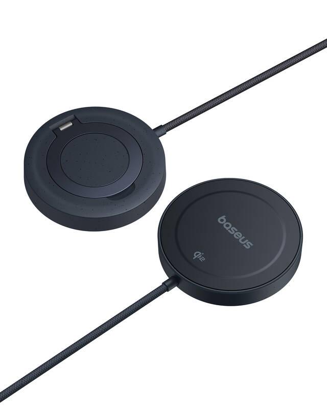 Bezdrátová nabíjecí magnetická podložka Baseus Simple Mini4 Qi2 15W černá