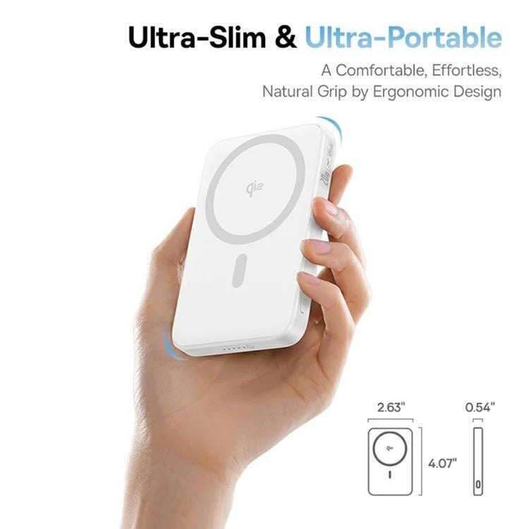 Bezdrátová powerbanka Baseus PicoGo Qi2 5000mAh, 20W bílá