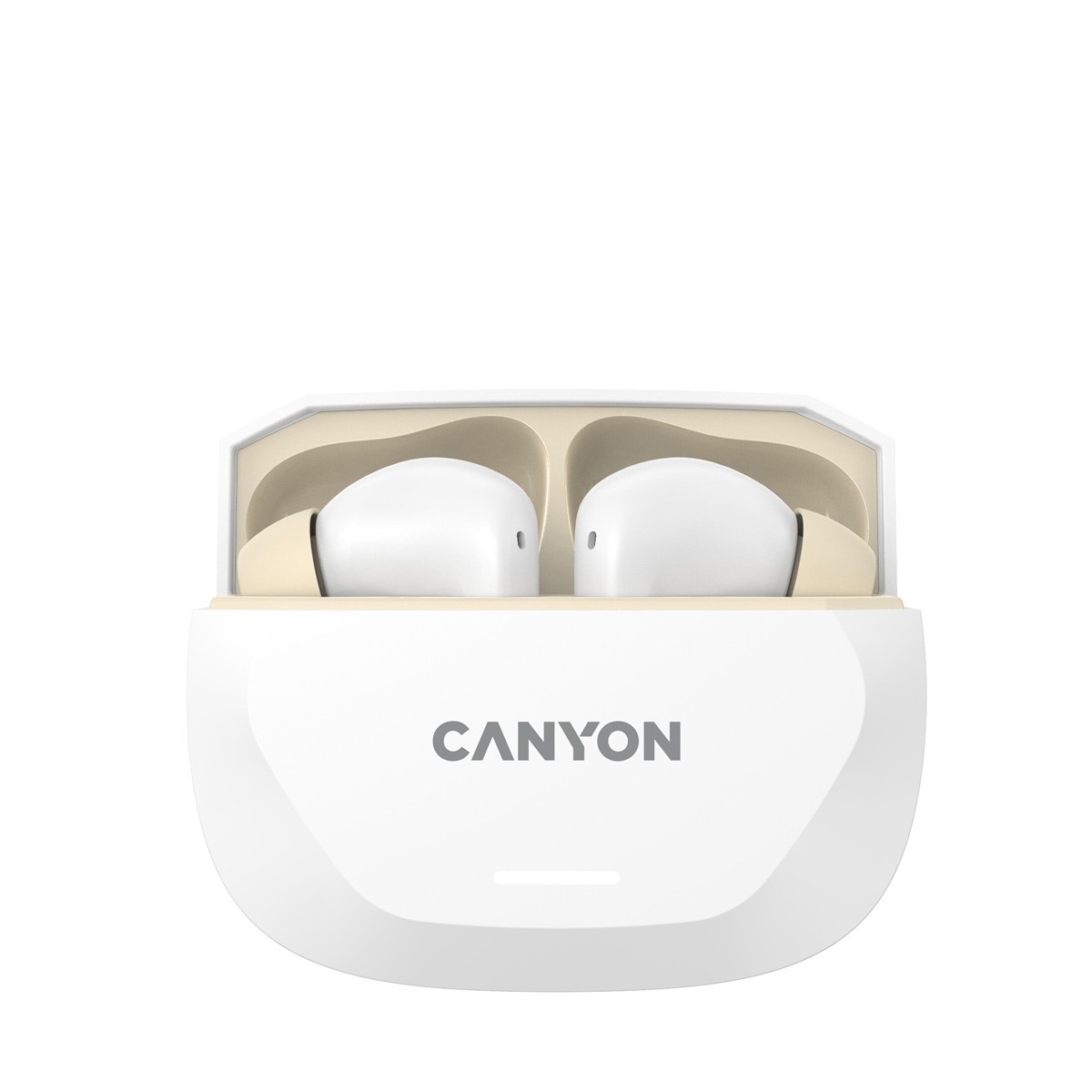 Bezdrátová stereo sluchátka True wireless Hexagon 7, bílo/béžová