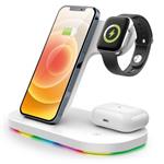Bezdrôtová dokovacia stanica Aligator Qi 3v1 pre hodinky Apple, 15 W, biela