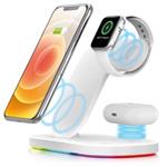 Bezdrôtová dokovacia stanica Aligator Qi 3v1 pre hodinky Apple, 15 W, biela
