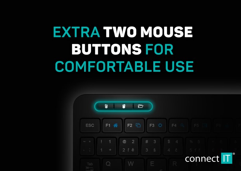 Bezdrôtová klávesnica CONNECT IT Touch + touchpad