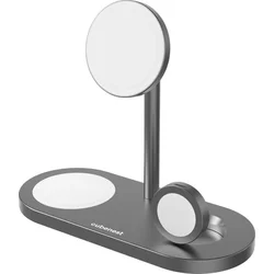 Bezdrôtová magnetická nabíjačka CubeNest 3v1 S313 Pro - sivá