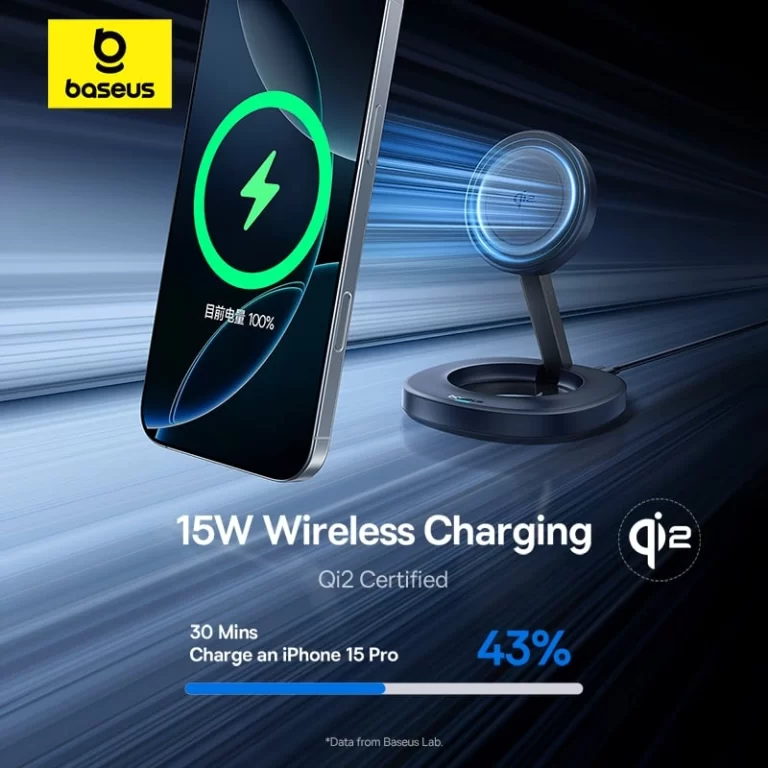 Bezdrôtová nabíjačka Baseus EnerFill FF11 15W skladacia čierna
