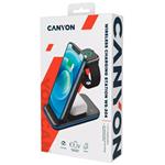 Bezdrôtová nabíjačka CANYON WS-304 CL, QC18W, 3v1, vstup 9V/2A, 12V/1,5A, výstup 15W/10W/7,5W/5W, typ C na USB-A, latte
