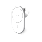 Bezdrôtová nabíjačka do auta Epico Ellipse 15 W s podporou MagSafe a adaptérom v balení - biela a strieborná