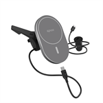 Bezdrôtová nabíjačka do auta Epico Ellipse 15 W s podporou MagSafe a adaptérom v balení - vesmírne sivá