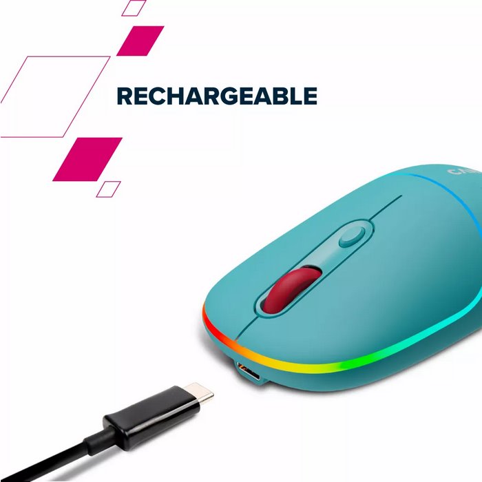 Bezdrôtová optická myš CANYON MW-22, RGB, 800/1200/1600 dpi, 4 tlačidlá, BT + 2,4 GHz, batéria 650 mAh, snehovo biela