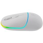 Bezdrôtová optická myš CANYON MW-22, RGB, 800/1200/1600 dpi, 4 tlačidlá, BT + 2,4 GHz, batéria 650 mAh, snehovo biela