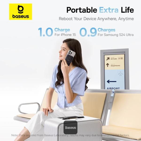 Bezdrôtová powerbanka Baseus PicoGo Qi2 5000mAh, 20W čierna