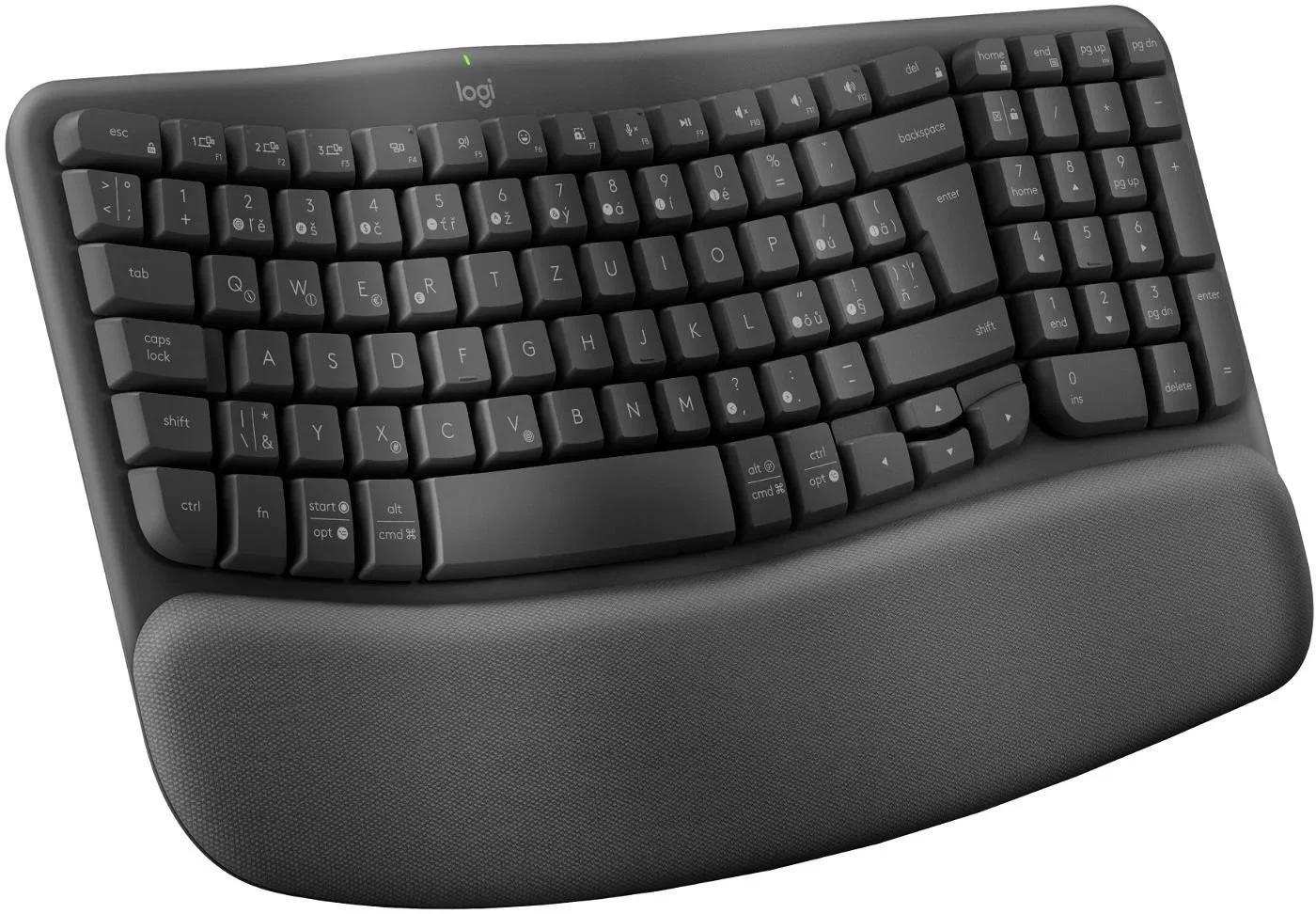 Bezdrôtové klávesy Logitech Wave Keys CZ/SK, čierne