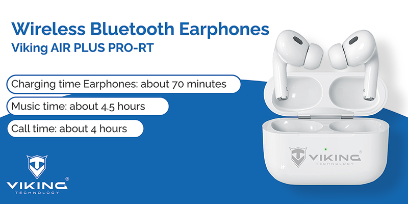Bezdrôtové slúchadlá Bluetooth Viking AIR PLUS PRO-RT