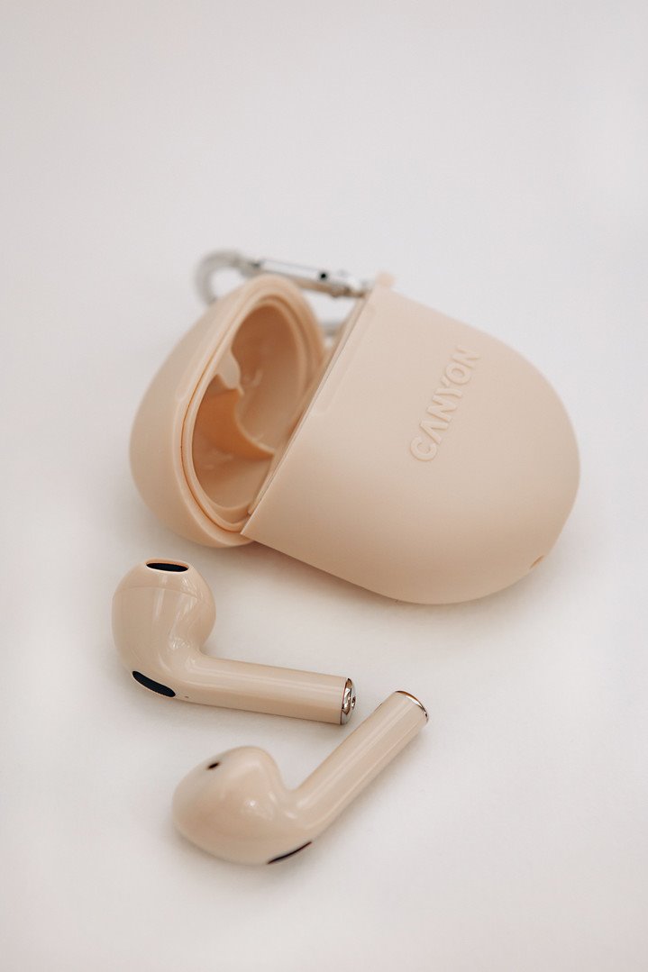 Bezdrôtové slúchadlá CANYON TWS6BE Bluetooth s mikrofónom, béžové