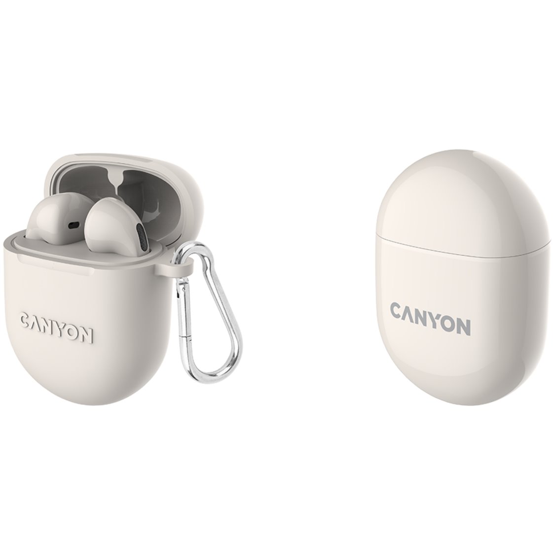 Bezdrôtové slúchadlá CANYON TWS6BE Bluetooth s mikrofónom, béžové