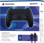 Bezdrôtový ovládač PlayStation 5 DualSense v čiernej farbe Midnight Black + USB kábel