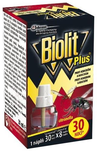 Biolit Plus tekutá náplň do elektrického odparovača 30 nocí - proti muchám a komárom 31 ml
