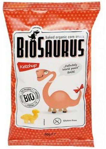 Biosaurus Kukuřičné křupky kečup 50 g 