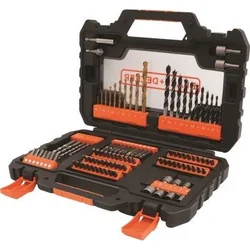 BLACK&DECKER 104 dílná sada - vrtáky, bity a nástrčné klíče
