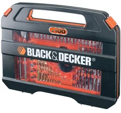 Black&Decker A7154 Nářadí sada do auta, 100-dílná sada vrtáků a šroubovacích nástavců, kufřík