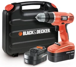 Black&Decker EPC18CABK Vrtačka Aku, baterie navíc 18V, 12.1Nm, 5 poloh momentu, sklíčidlo 10mm, kufr