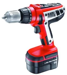 Black&Decker HP126F3B Vrtačka Aku, 12V, 1300 ot./min, 34 Nm, 2 rychlosti, zpětný chod, 32 kroutících momentů