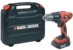 Black&Decker HP186F4LK Vrtačka Aku, Li-Ion baterie 18V, 2 převodové stupně, sklíčidlo 13mm, LED světlo, kufr