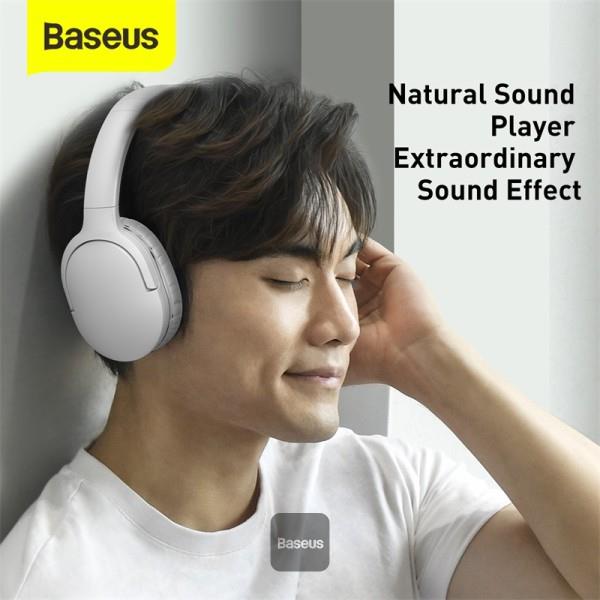 Bluetooth sluchátka Baseus Encok D02 Pro bílá